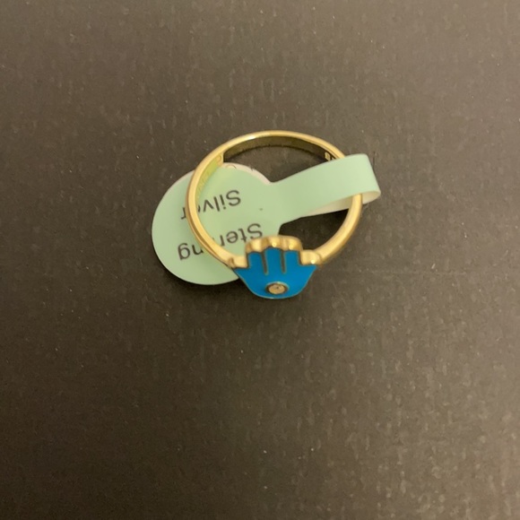 - New 14kt gold plated sterling silver enamel gansa ring. - Picture 2 of 3